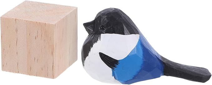 Milisten Hand-Carved Wooden Bird Figurine Charming Home Decoration for Vintage and Cottage Decor Versatile Display for Windows Trays and Tables for Any Occasion