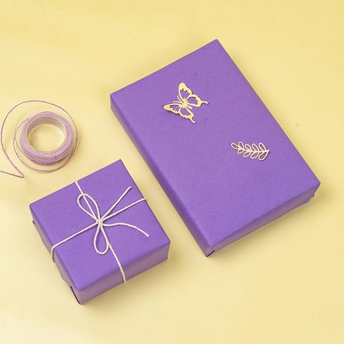 RUSPEPA 30"x 393"(32.8') Dark Purple Kraft Wrapping Paper Large Jumbo Roll, Recyclable Purple Gift Wrap Paper for Birthday Gift Wrapping, Table Covering, Kids Art Crafting, Bouquet Flower, 80GSM