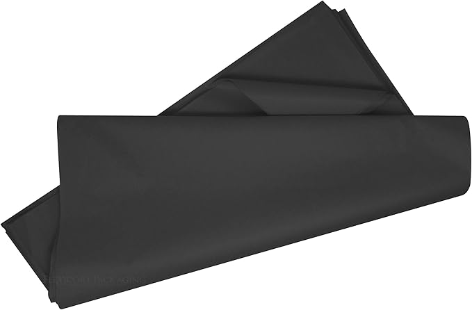 Flexicore Packaging® | Gift Wrap Tissue Paper | Size: 15"x20" | 100 Sheet | Acid Free Bulk Tissue Paper | (Black)