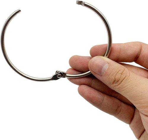 KTOJOY 2-Inch Loose Leaf Binder Book Rings - Metal Nickel Plated for Keys & Index Cards | 15 Pack, Silver