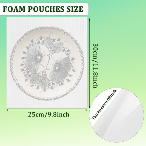 Foam Pouches | 50 Pack 10x12 Inch Cushion Wrap for Fragile Items - Ideal for Mugs, Glasses, Dishes