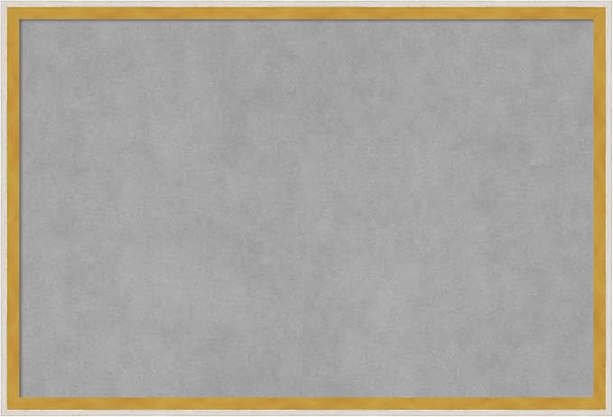 Amanti Art White Framed Magnetic Board 17x25 Medium Vision Board for use with Magnets, 100% Metal Sheet to Display Items as Office Decor or for Home Organization in mudroom, Kitchen or Kids Room