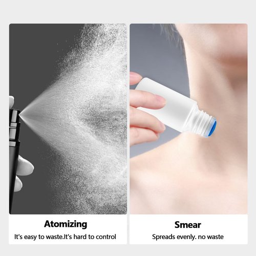 Skiennix 50ml Refillable Roll-On Bottles - 10 Pack Liquid Applicator for Essential Oils & Cosmetics | White