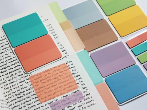 ELII 500 PCS Clear Sticky Index Tabs - Perfect for Annotating Books & Organizing Notebooks