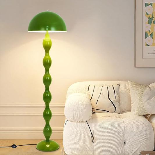 Green Floor Lamp Mushroom Lampshade,Vintage Floorlamp,Unique Lamps for Living Room Bedroom,Retro Tall Standing Lamp for Study,Girl's Room,Office,Apartment,Home Decor,Pretty Lamps Floor,Mid Century