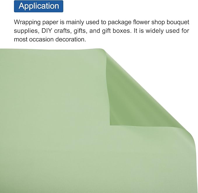 MECCANIXITY Flower Wrapping Fog Paper 22.8x22.8 Inch Waterproof Matte Floral Wrapping Paper for DIY Crafts, Gift/Gift Box Packaging Tea Color 20 Pcs
