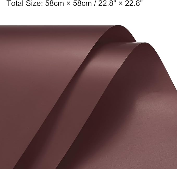 MECCANIXITY Set of 20 Flower Wrapping Paper 22.8x22.8 Inch Waterproof Florists Wrapping Paper for Florist Bouquet Supplies, DIY Crafts, Gift/Gift Box Packaging Dark red