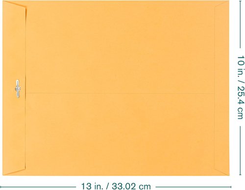 EnDoc 10 x 13 Clasp Envelopes - 10 Pack Brown Kraft Heavyweight 28lb Paper for Home & Office