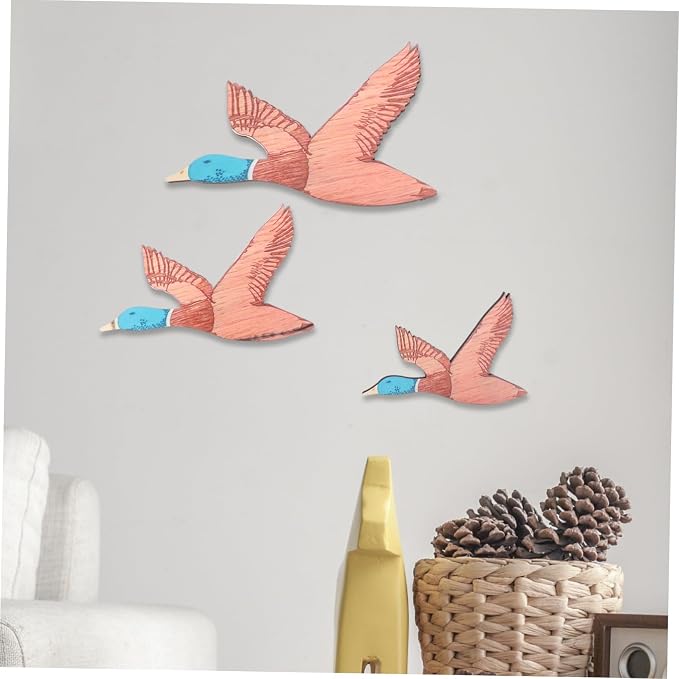 Alipis 3pcs Vintage Wood Wall Decor Rustic Wooden Wall Art for Living Room and Bedroom and Easy to Install Versatile Home Decoration Unique Bird Branch Design