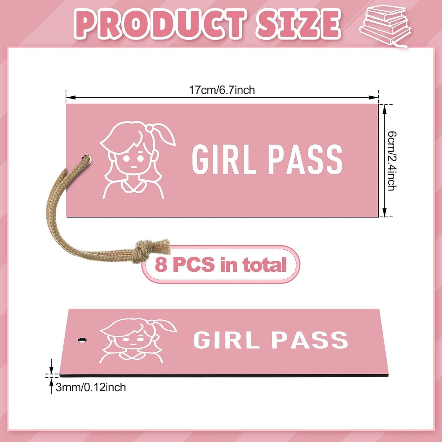 Tellegloww Magnetic Hall Pass Set - 8 Reusable Waterproof Passes for Kids | Classroom Decor