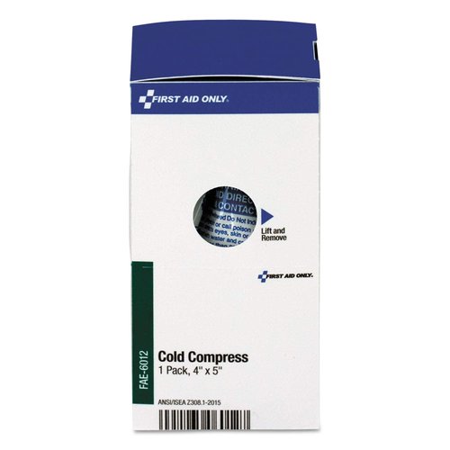 First Aid Only Instant Cold Compress - SmartCompliance, 5" x 4" for Quick Pain Relief