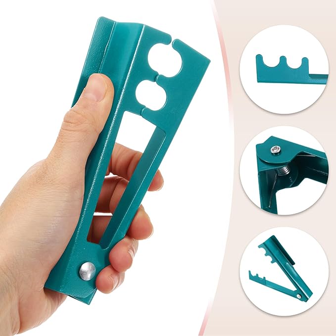 HARFINGTON 2pcs Rose Thorn Stripper Tool Set 5.5" Metal PVC Flower Thorn Leaf Remover Flower Stem and Leaf Stripping for Gardening Home Florist Arrangement, Blue,Pink