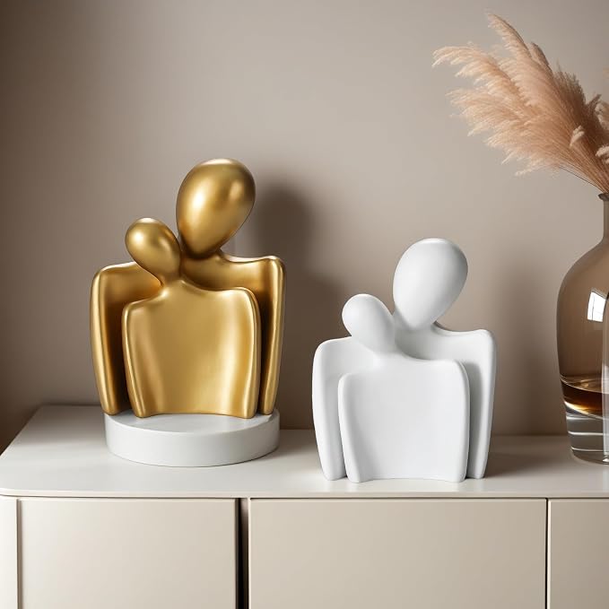 vomiceak Sculptures Home Decor Lover Statues- 6 Inch, Modern Home Decor Couple Statues，Decorations for Living Room Office Bookshelf Bedroom