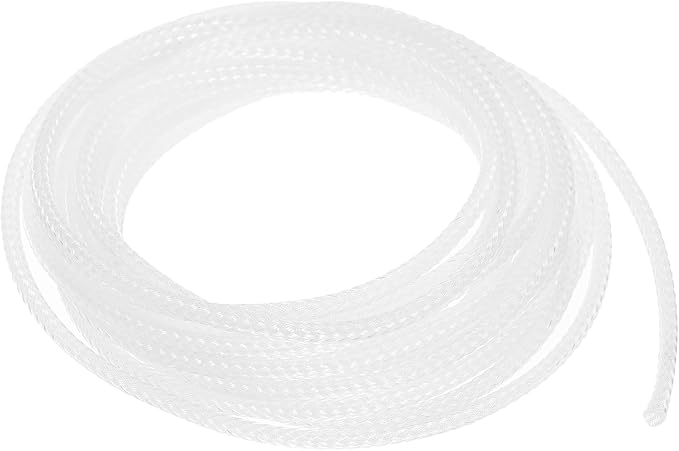uxcell PET Expandable Sleeving 10ft 1/8" Clear Cable Management Sleeve Cord Organizer for Wrap Protect Cable