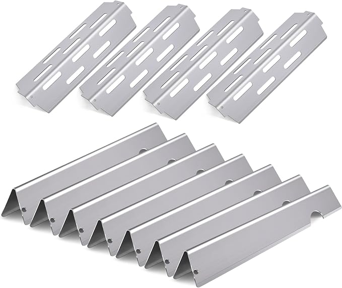 Cozilar Grill Flavorizer Bars Heat Deflectors BBQ Gas Grill Replacement parts for Weber 66041, 66033, 66796, Weber Genesis II E-410, S-410, Genesis II LX E-440, S-440, 17” Stainless Steel Flavor Bars