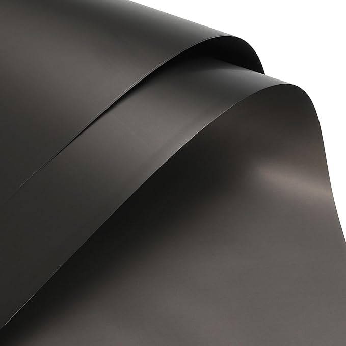 MECCANIXITY 20 Pcs Double Sided Color Flower Wrapping Paper Black 22.8"x22.8" Waterproof for Florist Bouquet Supplies, DIY Crafts, Gift Box Packaging