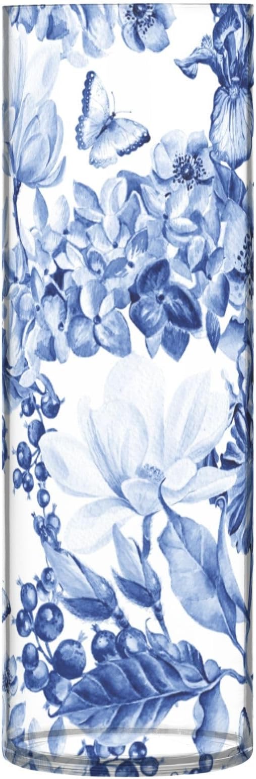 Vase Plastic Vase Elegant Cylinder Flower Vase Shatterproof Decorative Centerpiece for Home Table Office Weddings Events (11.8 x 3.9 in)