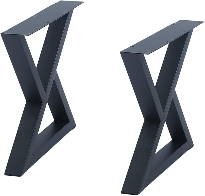 MBQQ 2 Pcs Furniture Legs Rustic Decory Triangle Shape Table Legs,Heavy Duty Metal Desk Legs,Dining Table Legs,Industrial Modern, DIY Iron Bench Legs(H15.7”xW17.7”)