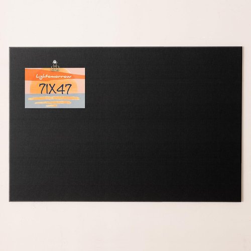 Lightomorrow Bulletin Board - Thickened 71 x 47 Inches Felt Pin Board for Wall | Foldable Photo Display with 20 Push Pins - Black