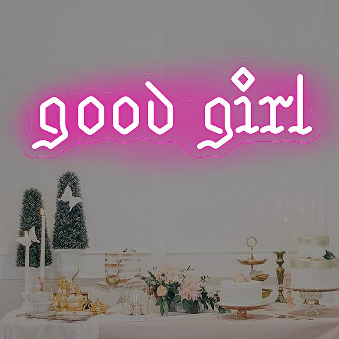 Good Girl neon sign, Good girl Romance club, Book lover, gift for girl, home bedroom decor, nursery wall decor, Dark Romance, gothic decor, Midwest Princess Tour Decoration, Christmas WlW Pride Gifts
