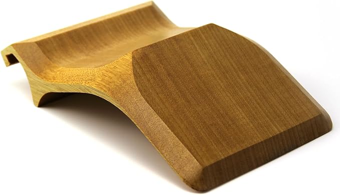XDK Wood Laptop Stand for Desk, Ergonomic Height Riser for Notebook Computer up to 15 Inches, Wooden Holder for MacBook/Aluminum Laptops