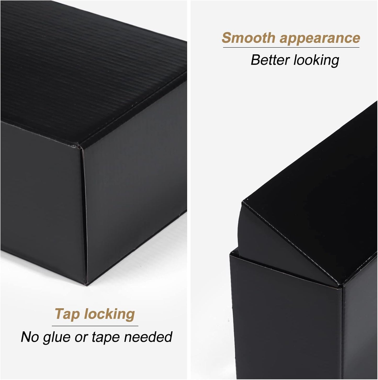 ZBEIVAN Black Small Shipping Boxes - 6x4x3 Corrugated Cardboard Mailer | 20 Pack for Gifts & Packaging