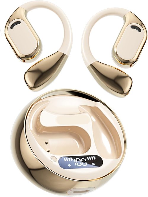 Skiennix AI Translation Earbuds - Real-Time 144-Language Translator | Bluetooth 5.4, iOS & Android Compatible - Gold