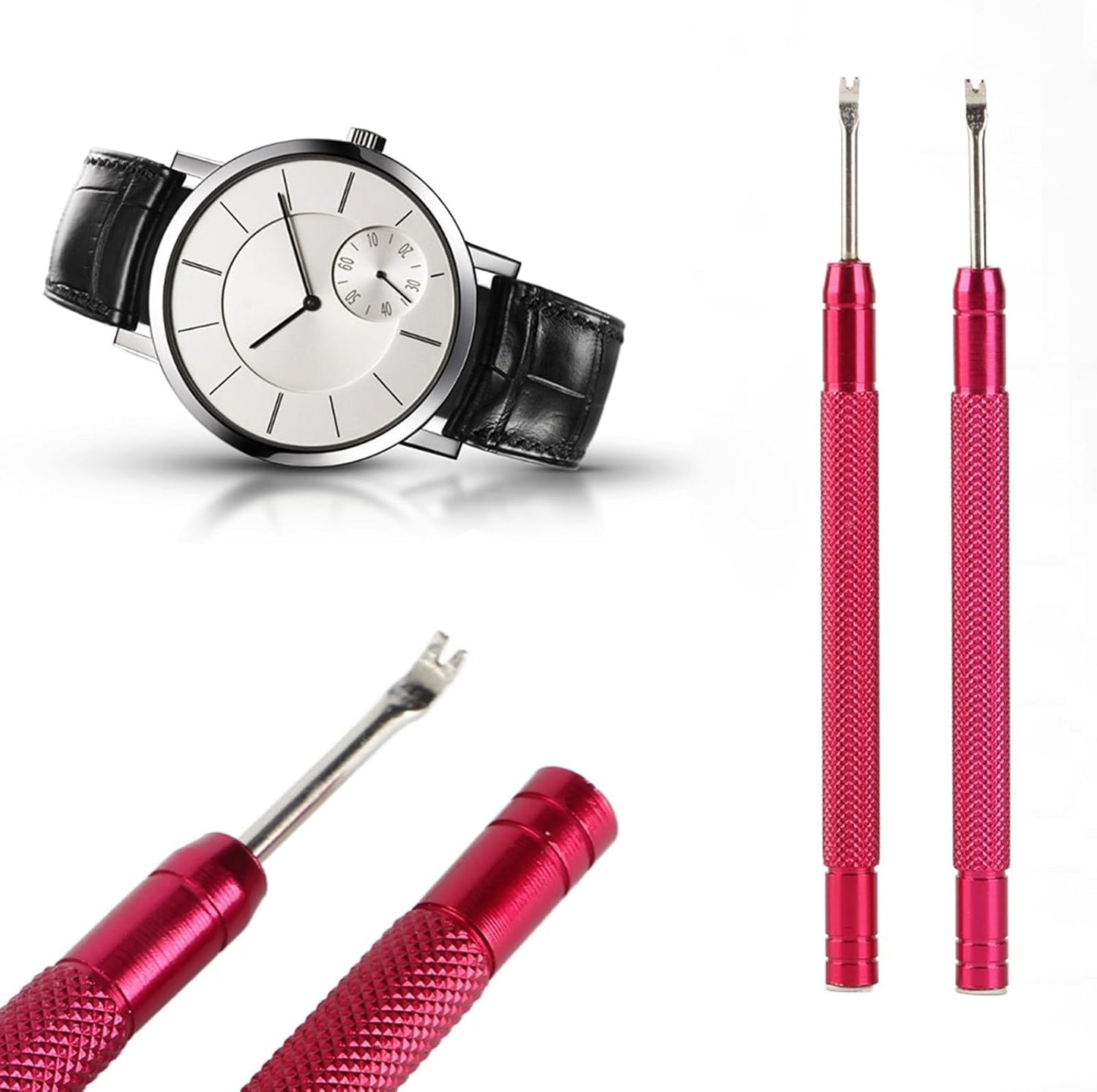ZJchao Watch Hand Removal Tool Set - 2Pcs 11cm for Minute, Second & Hour Hands | Essential Watch Repair Tools