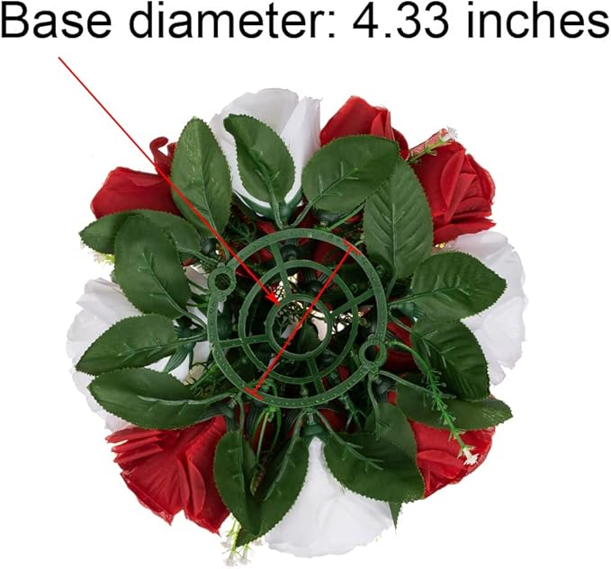 Flower Centerpieces for Wedding Tables: Wedding Table Decorations Crimson&White Flower Balls Centerpieces for Engagement Cerebration Party Center Pieces 2 Packs