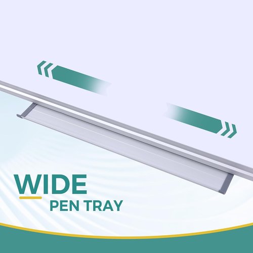 Magnetic Dry Erase Board - 48 x 24 Inch Aluminum Frame | Portable Wall-Mounted Whiteboard for Office & Classroom