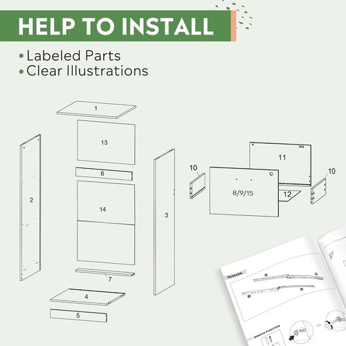 DEVAISE 3 Drawer File Cabinet - Lockable Vertical Wood Filing Cabinet for Home Office - Black