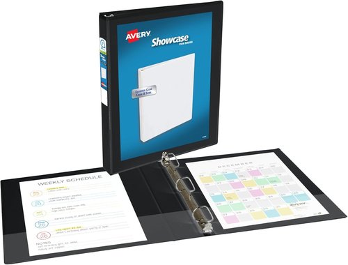 Avery 3 Ring Binder - Standard View, 1" Slant Rings, 250-Sheet Capacity, Black | Ideal for Lightweight Organization
