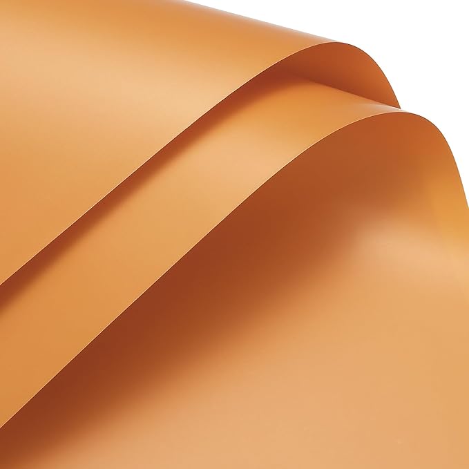 MECCANIXITY Set of 20 Flower Wrapping Paper 22.8x22.8 Inch Waterproof Florists Wrapping Paper for Florist Bouquet Supplies, DIY Crafts, Gift/Gift Box Packaging Bright Orange