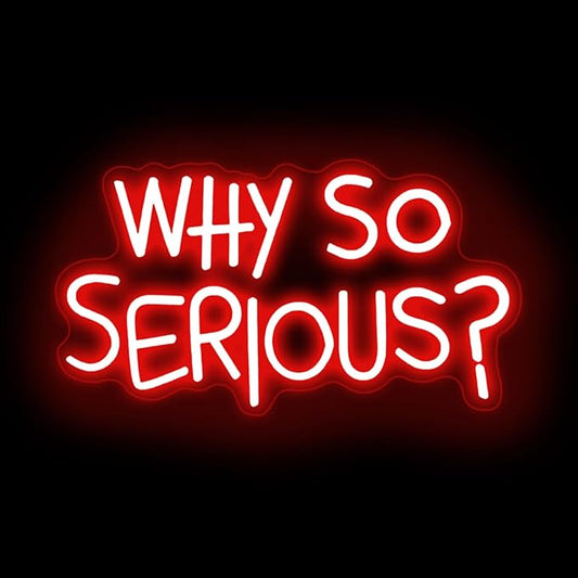 Vibrant "Why So Serious?" Joker Neon Sign - USB Powered, Wall-Mounted, Energy-Efficient LED Light for Bedroom, Living Room, Man Cave, Bar, Game Room, and Club Decor, Living Room Birthday Party