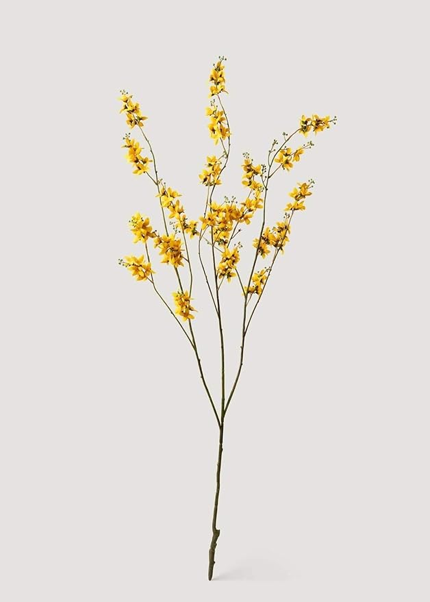 Afloral Tall Faux Forsythia Branch in Yellow - 53"