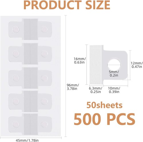 Clear Binder Hole Reinforcement Stickers by [Brand Name] - 500PCS Self-Adhesive Labels for Scrapbooking & Office Use