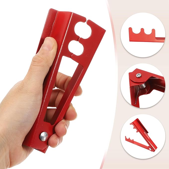HARFINGTON 2pcs Rose Thorn Stripper Tool Set 5.5" 4.7" Metal PVC Flower Thorn Leaf Remover Flower Stem and Leaf Stripping for Gardening Home Florist, Red,Green