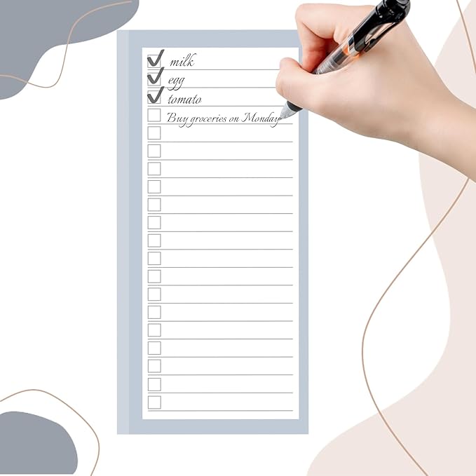 BIPEND 6 Pack Magnetic Notepads for Refrigerator, Grocery List Magnet Pad for Fridge, 50 Sheets per Note Pads To-Do List, Shopping List(300Sheets)