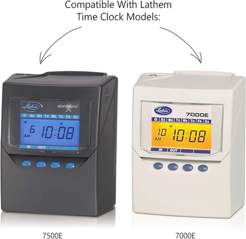 Lathem Time Clock Cards - Compatible with E7 Models - 400 Count for Reliable Timekeeping