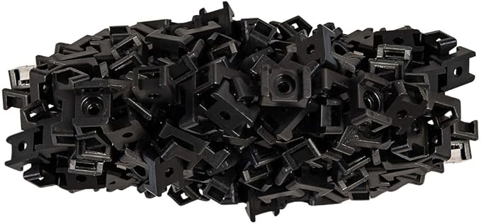 GTSE 100 Pack Of Black Screw Mounts, Zip Ties Up To 0.35" Wide, Saddle Type Zip Tie Anchors