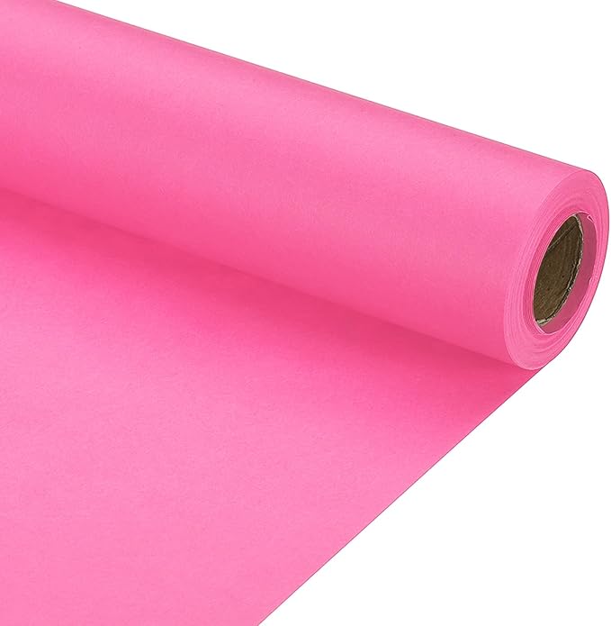 PATIKIL Wrapping Paper, 12" x 394"(33') 70 GSM Craft Paper Roll Kraft Packing Paper for Poster Bulletin Board, Gift Wrapping, Pink
