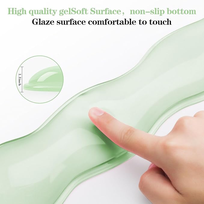Gel Wrist Rest for Keyboard and Mouse, Wrist Rest for Keyboard, Mouse Wrist Support, Pain Relief, Cool Touch, Non-Skid, Keyboard Wrist pad