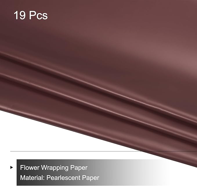 MECCANIXITY Set of 20 Flower Wrapping Paper 22.8x22.8 Inch Waterproof Florists Wrapping Paper for Florist Bouquet Supplies, DIY Crafts, Gift/Gift Box Packaging Dark red