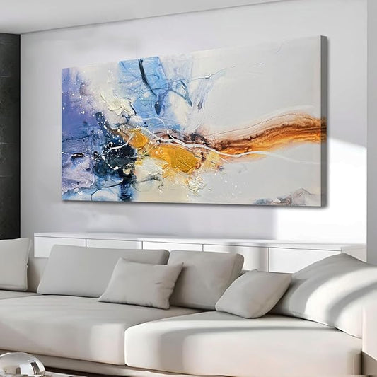 Ardemy Abstract Wall Art Large Bedroom Canvas Wall Decor Living Room Modern Textured Pictures Paintings Artwork for Walls Kitchen Dining Room Home Office Bathroom, 40"x20"