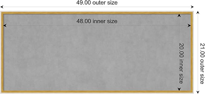 Amanti Art White Framed Magnetic Board 21x49 Oversize Vision Board for use with Magnets, 100% Metal Sheet to Display Items as Office Decor or for Home Organization in mudroom, Kitchen or Kids Room