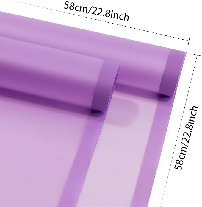 DEWJDFSC 20 Sheets Flower Wrapping Paper,Waterproof Floral Korean Bouquet Wrapping Paper, Florist Supplies, Suitable for Flowers Gift Packaging (Purple)