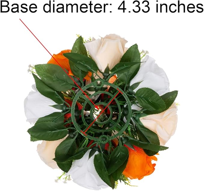 Flower Centerpieces for Wedding Tables: Wedding Table Decorations Orange Flower Balls Centerpieces for Engagement Cerebration Party Center Pieces 6 Packs