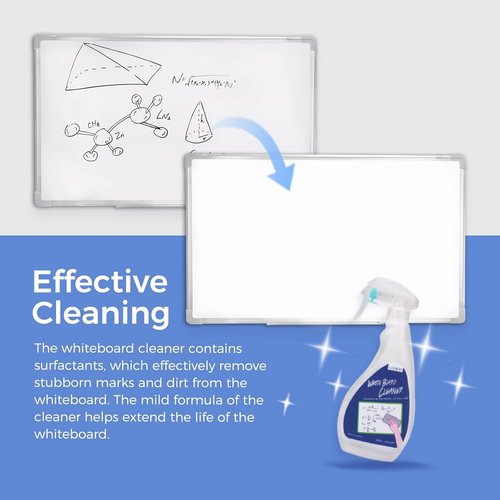 Loukin Non-Toxic Whiteboard Cleaner - Low-Odor Dry Erase Spray with Cloth | 17 fl oz for Stubborn Marks