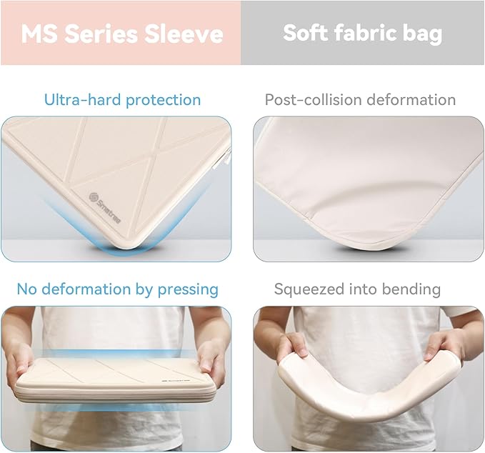 Smatree MS85T Hard EVA Protective Sleeve Case with Stand Compatible for 15.6 inch Acer Aspire Go 15, for 15.6 inch Acer Aspire 5 A515-58M-7570, for 16inch Swift Edge 16 Laptop, White