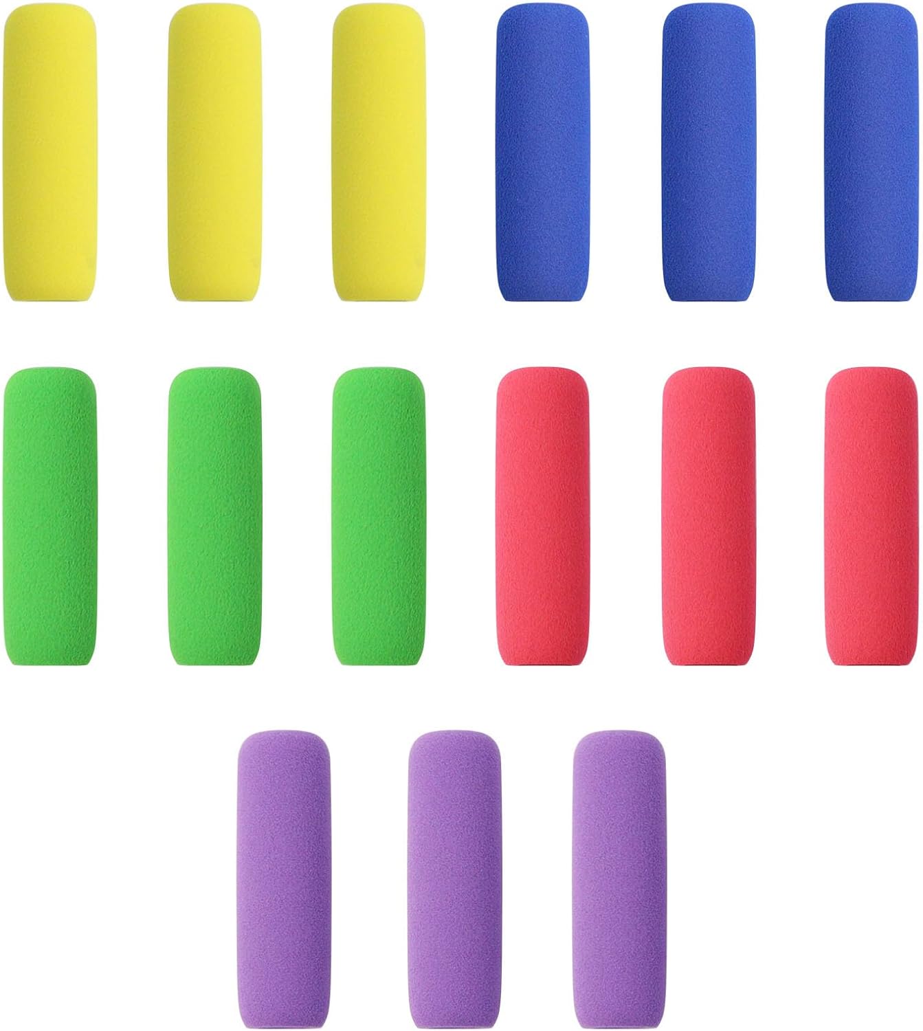 Skiennix Soft Foam Pencil Grips - Comfortable Handwriting Aid | 1.5 Inch | 15 Classic Colors